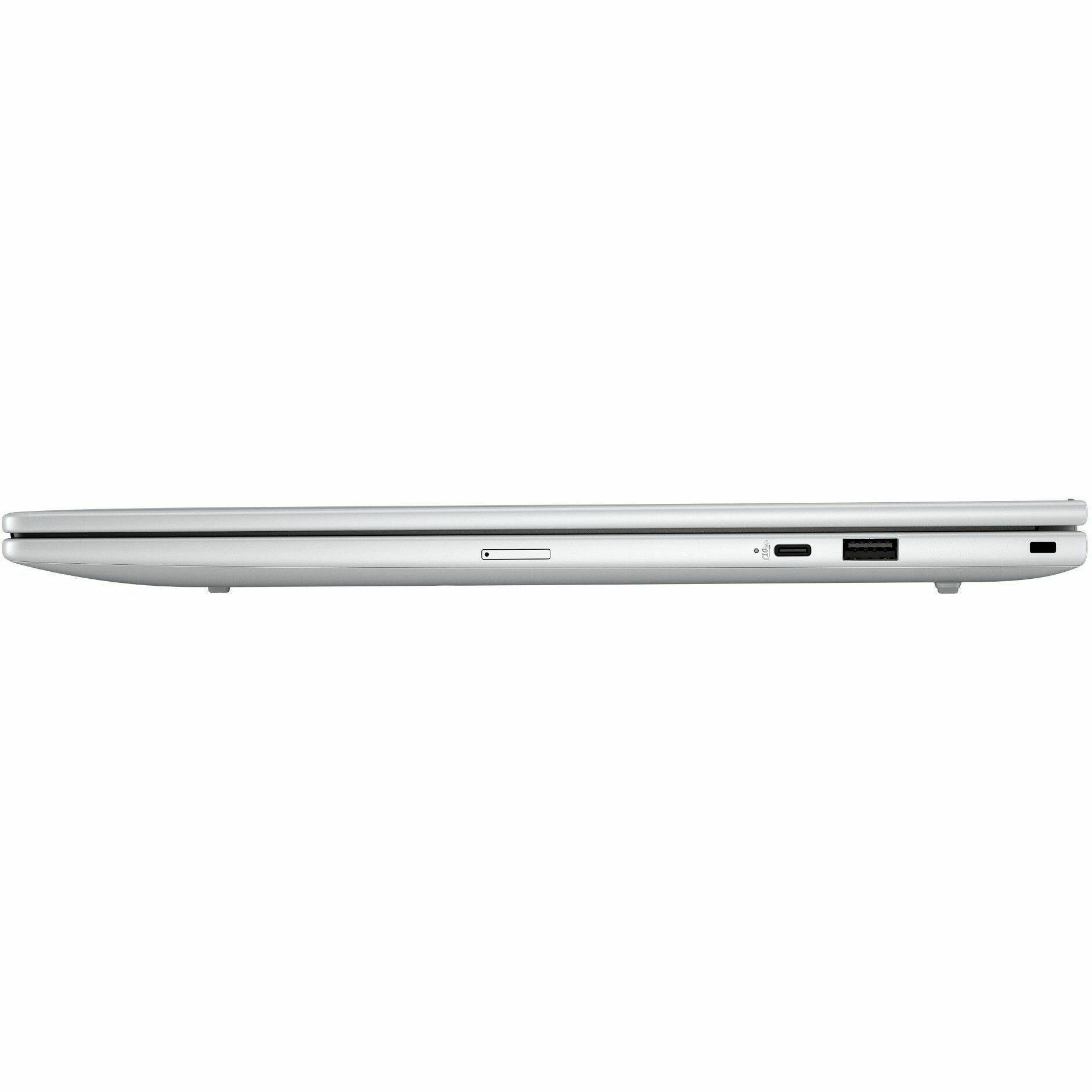 Alt View 2. HP - HP EliteBook 8 G1a 16" Copilot+ PC Notebook - WUXGA - 60 Hz - AMD Ryzen 7 PRO 250 - 16 GB - 512 GB SSD - English - Glacier Silver.