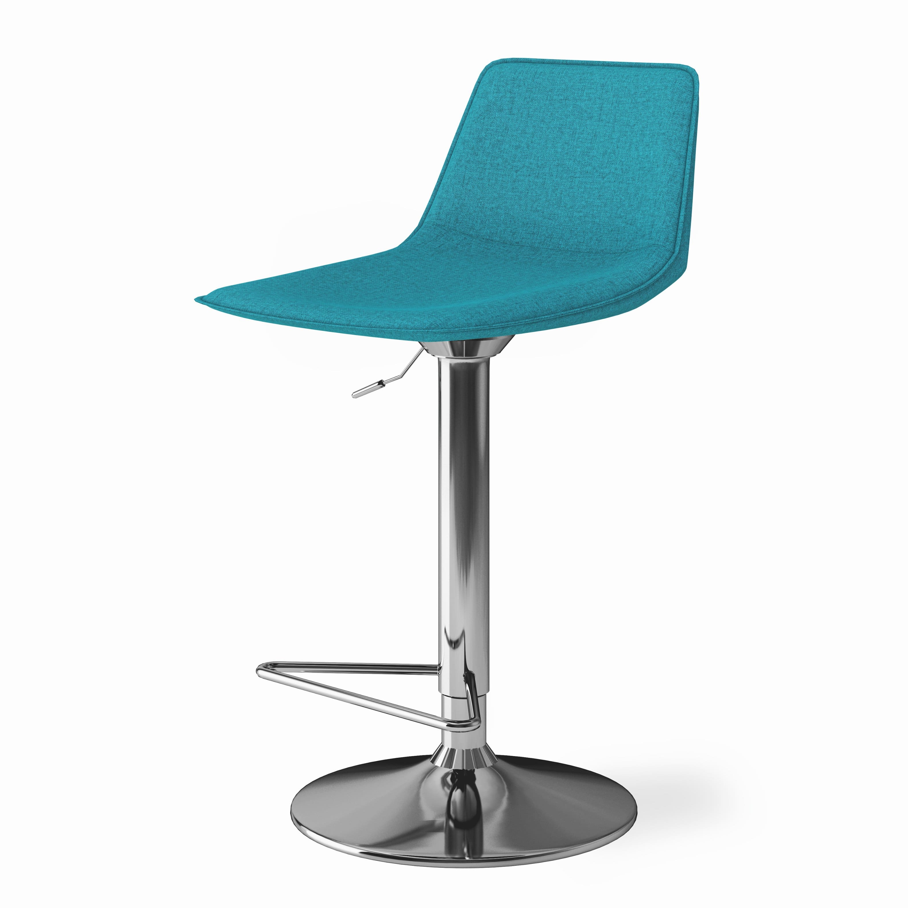 Front Zoom. Simpli Home - Hopkins Adjustable Bar Stool - Aqua Blue.