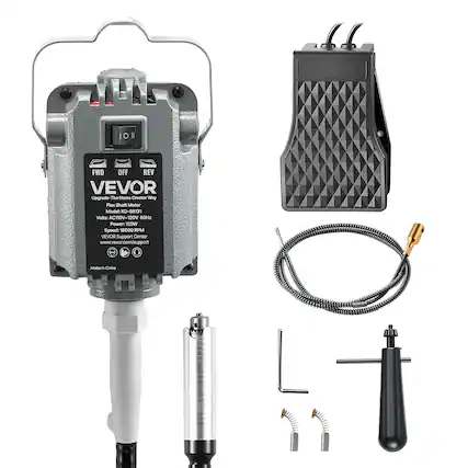 101 II FWD OFF REV VEVOR Upgrade The Home Creator Way Flex Shaft Motor Model: KD-SR131 Voltac ACTIOV-120V 60Hz Power: 125W Speed: 18000 RPM VEVOR VEVOR Support Center Support Center www.vevor.com/support Made in China