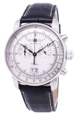 Zeppelin - Series Quartz 100 Years ED.1 Germany Made 7690-1 76901 Men's Watch 50M - Black, White