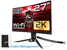 ASRock - Phantom PG27Q15R2A 27" QHD 2560 x 1440 (2K) 165 Hz (144Hz and higher)
