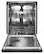 Angle. KitchenAid - 24" Front Control Built-In Dishwasher with Stainless Steel Tub, ProWash Cycle, 3rd Rack, 39 dBA - Stainless Steel with PrintShield Finish.