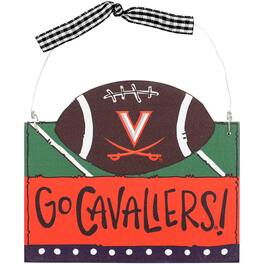Magnolia Lane - Virginia Cavaliers Logo Football Ornament - Multicolor