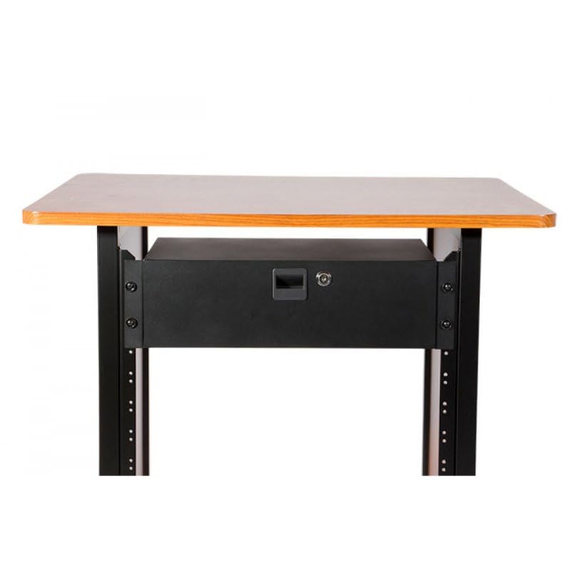 Alt View 9. On Stage Stands - OnStage RDLS3000 3U Locking Rack Drawer, Shallow (RDLS 3000) Black - Black.