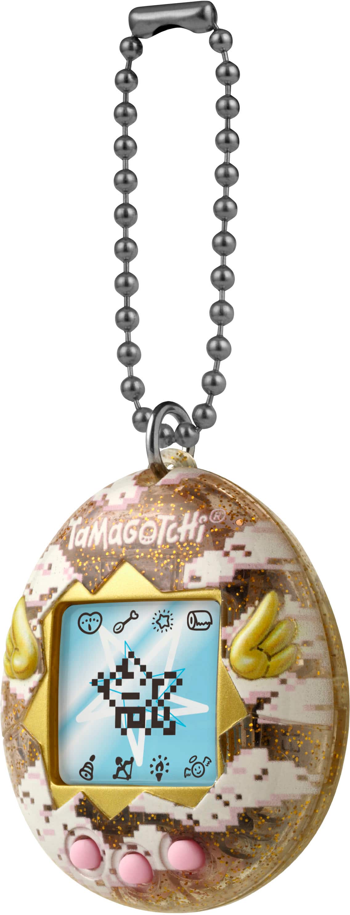 Left. Bandai - 2.1" Original Tamagotchi - Lovely Angel.
