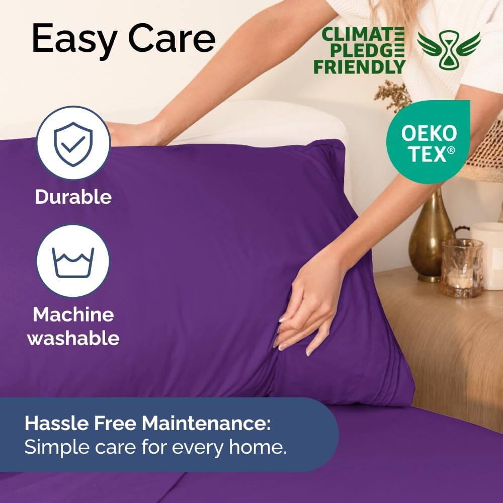 Easy Care  
CLIMATE PLEDGE FRIENDLY  
Durable  
Machine washable  

Hassle Free Maintenance:  
Simple care for every home.