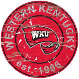 Fan Creations - Western Kentucky Hilltoppers 23.5" Distressed Round Sign - Multicolor