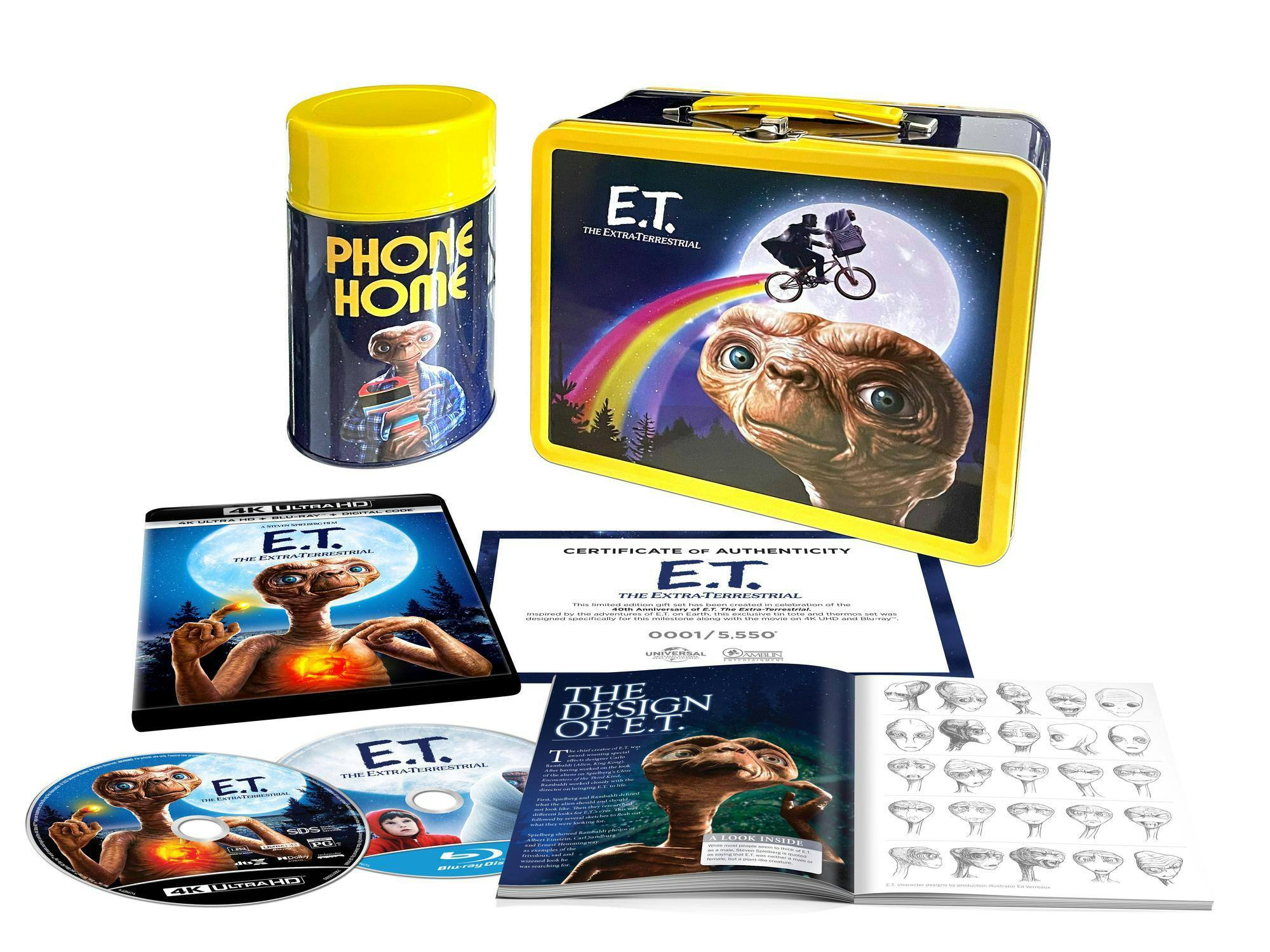 Back. E.T. The Extra-Terrestrial - 40th Anniversary Limited Edition Gift Set (4K Ultra HD + Blu-ray) [UHD].