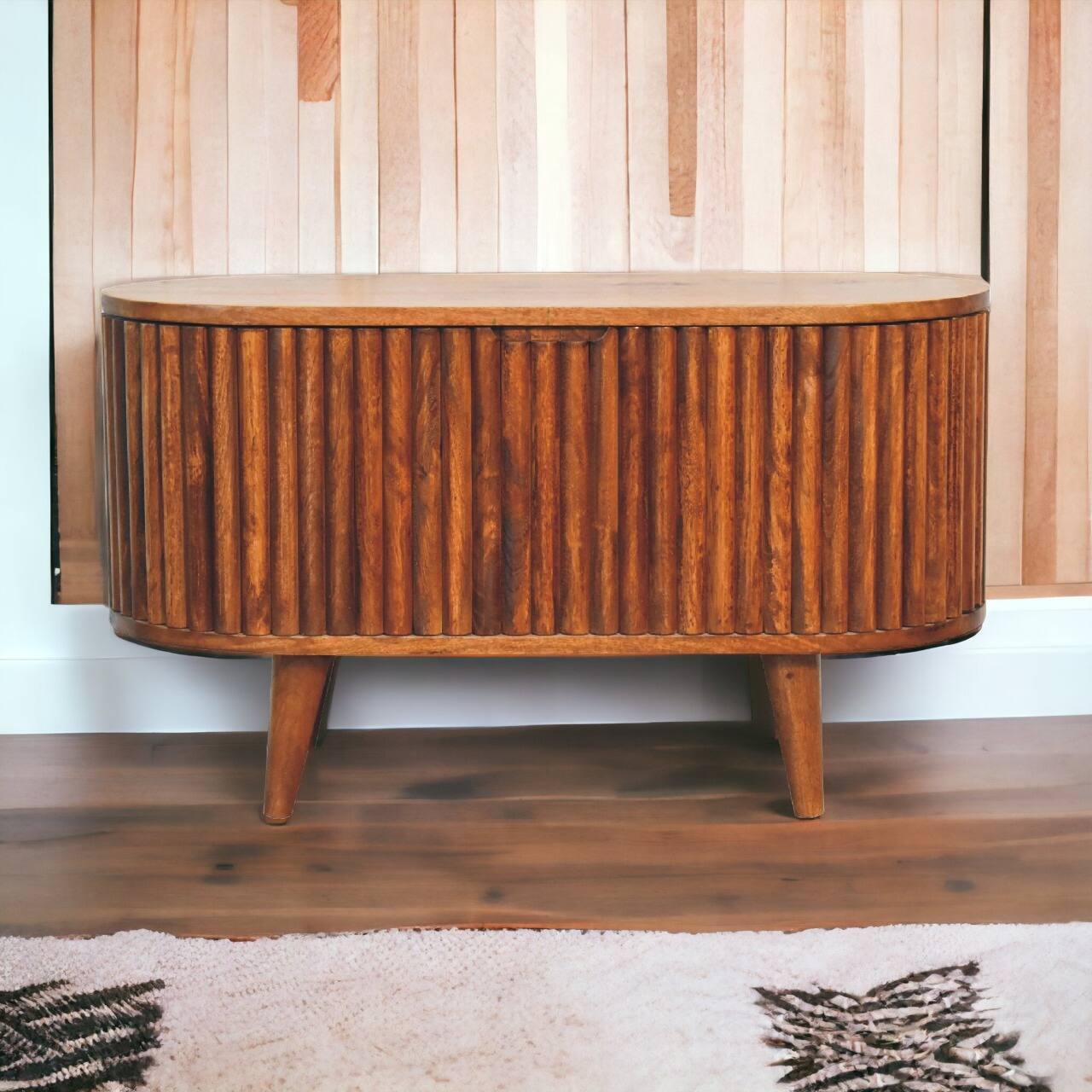 Angle. Artisan Furniture - Artisan Furniture Solid Wood Reeve Blanket Box, Dark Brown - Dark Brown.