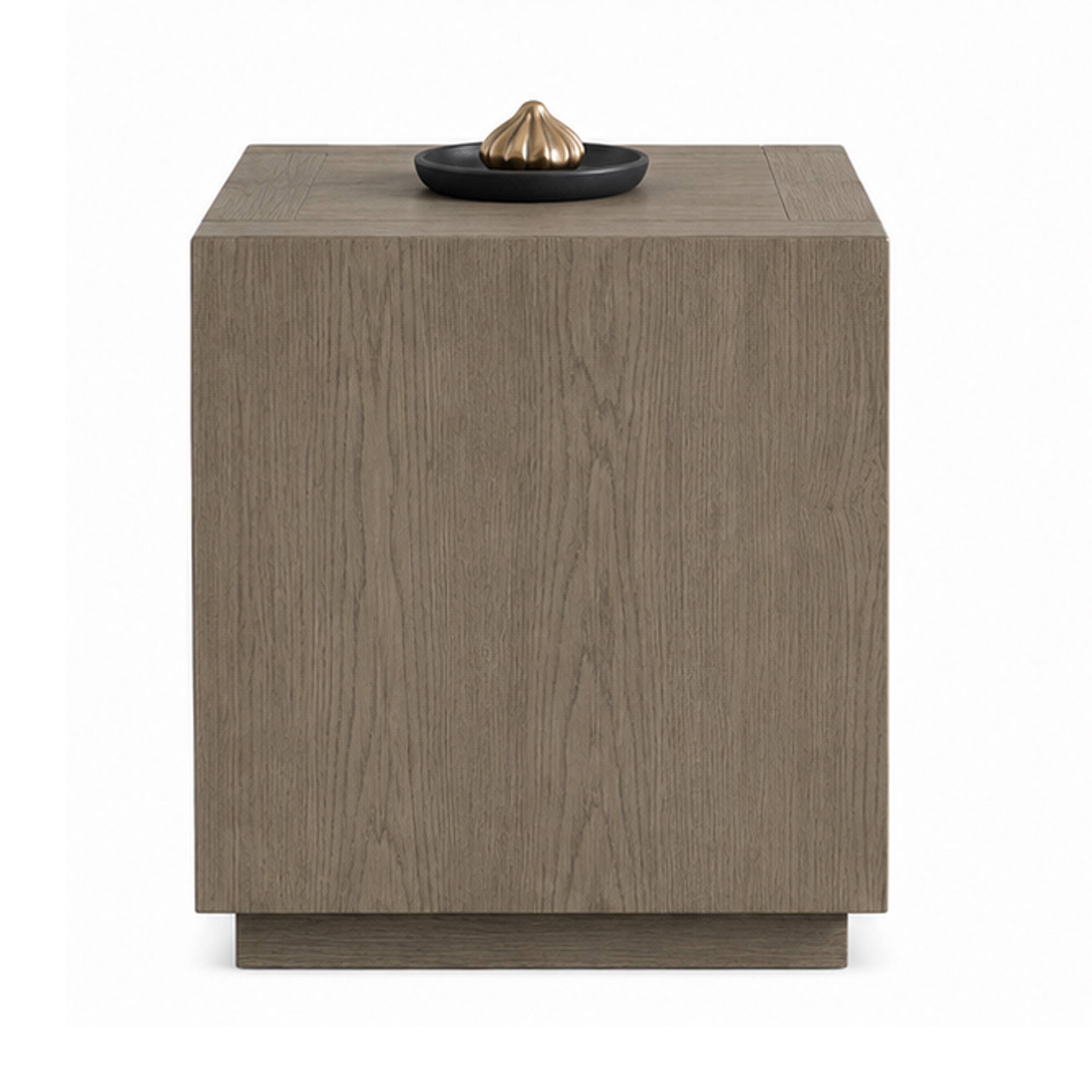 Manhattan Lane Dane Side End Table, 20 Inch Cubic, Open Shelf Natural ...