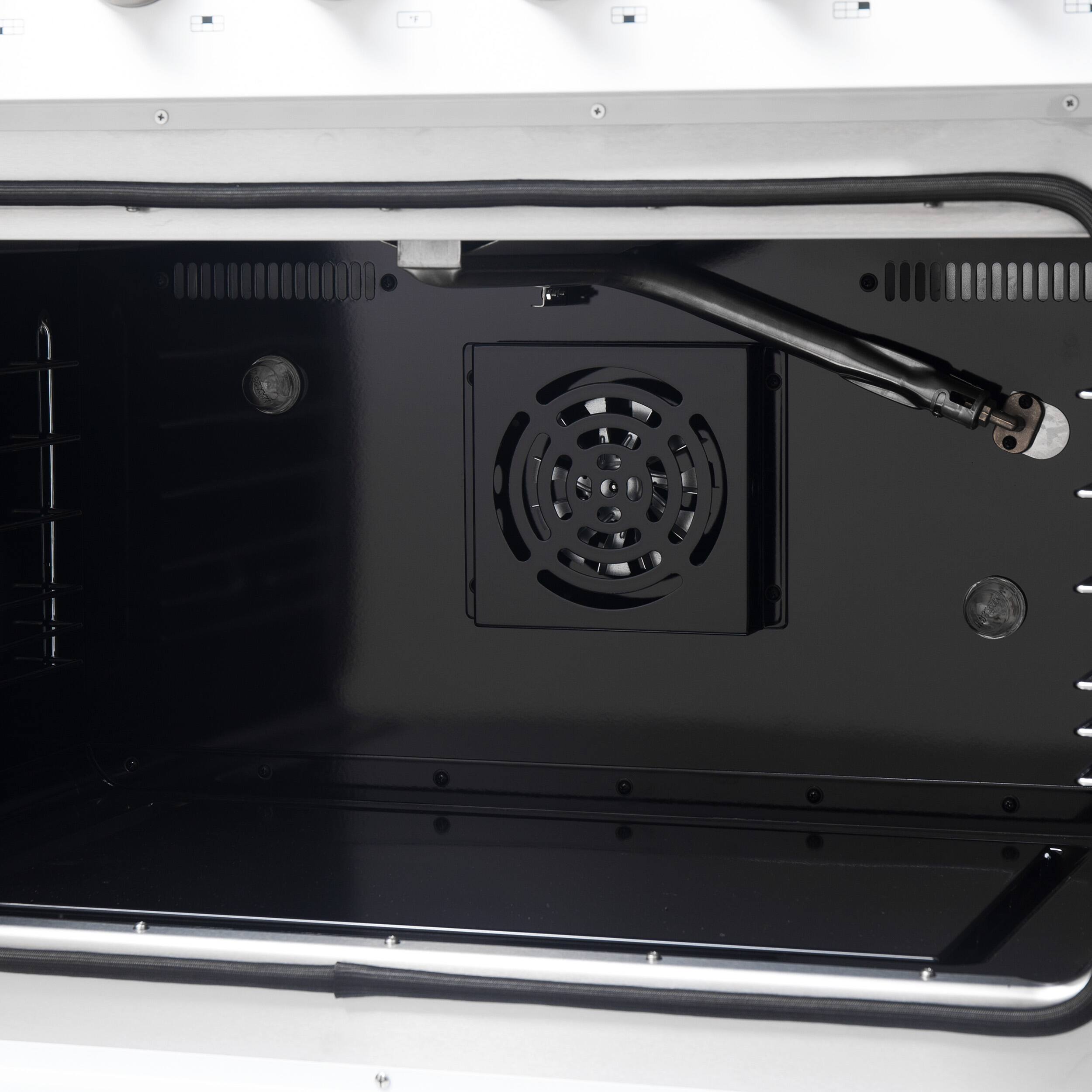 Alt View 12. Forno Appliances - Galiano 5.36 Cu. Ft. Freestanding Gas Convection Range with French Door Design - White.