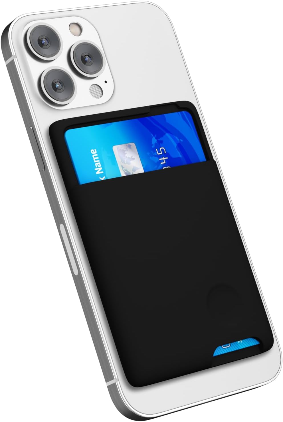 Front. Entronix - Entronix Silicone Card Holder for iPhone and Galaxy - Slim Sticky Wallet for All Phones - Purple.