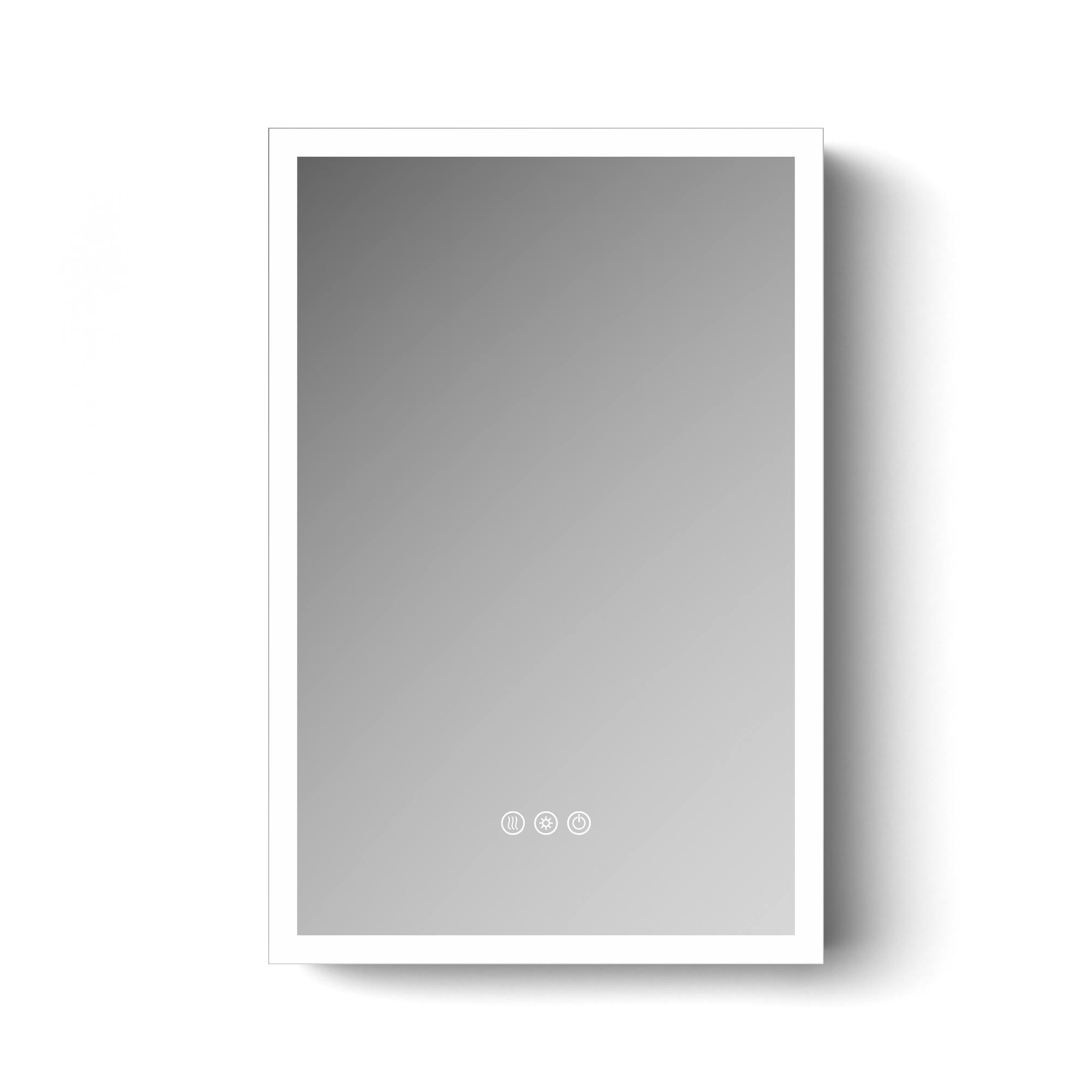 Alt View 2. TinyHomie - 20x30In LED Lighted Medicine Cabinet with Mirror Lights Recessed or Wall Mounted 3 Color TemperaturesAnti-Fog - Silver and Silver grey and Silver and Silver.