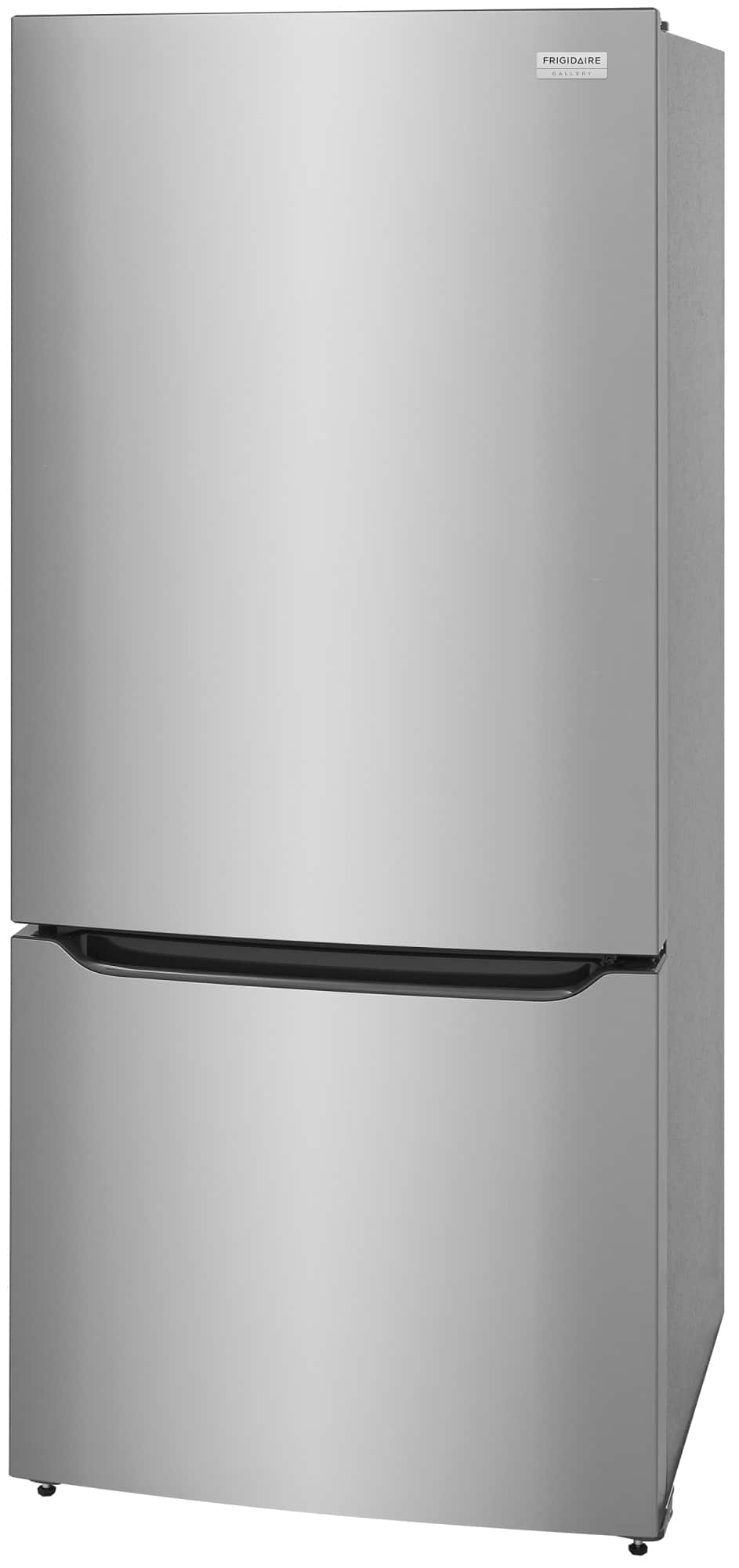 Angle. Frigidaire - 20.3 Cu. Ft. Bottom Freezer Standard Depth Refrigerator with Internal Water Dispenser - Stainless Steel.