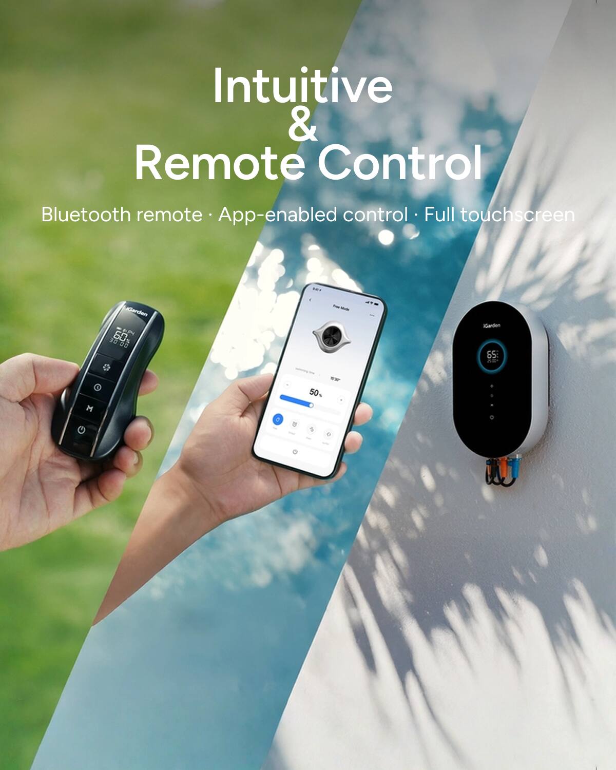 Intuitive & Remote Control  
Bluetooth remote • App-enabled control • Full touchscreen