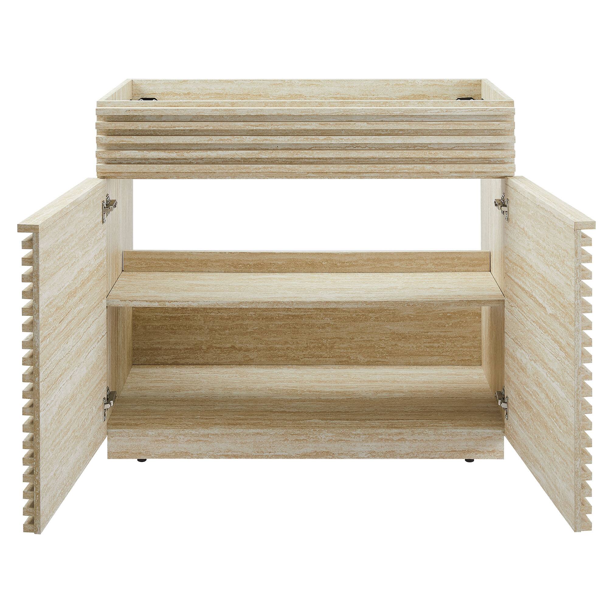 Alt View 5. Modway - Render 30" and 36" Bathroom Cabinets Basin Not Included by Modway - Travertine.