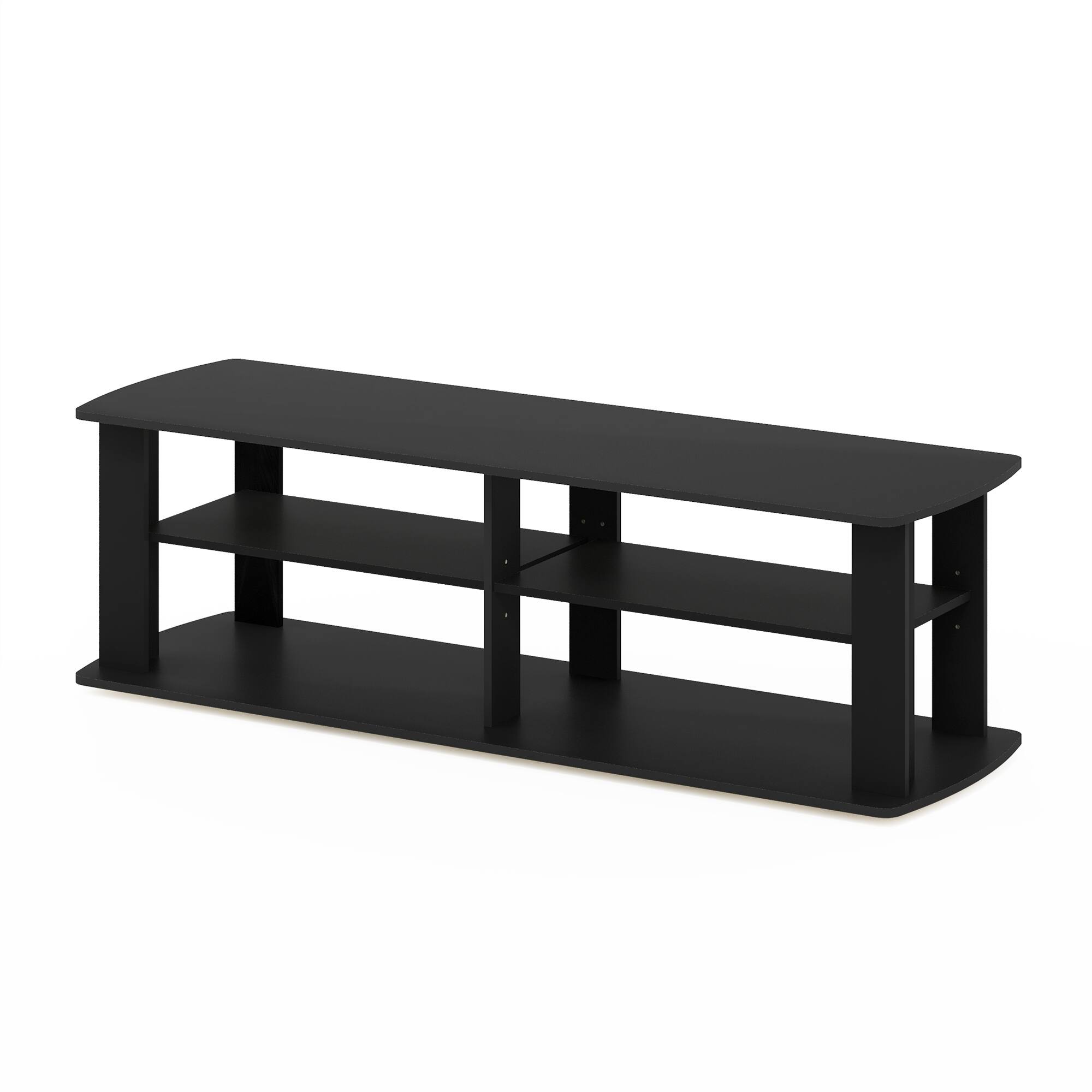 Front. Furinno - Nelly Entertainment Center TV Stand - Black.