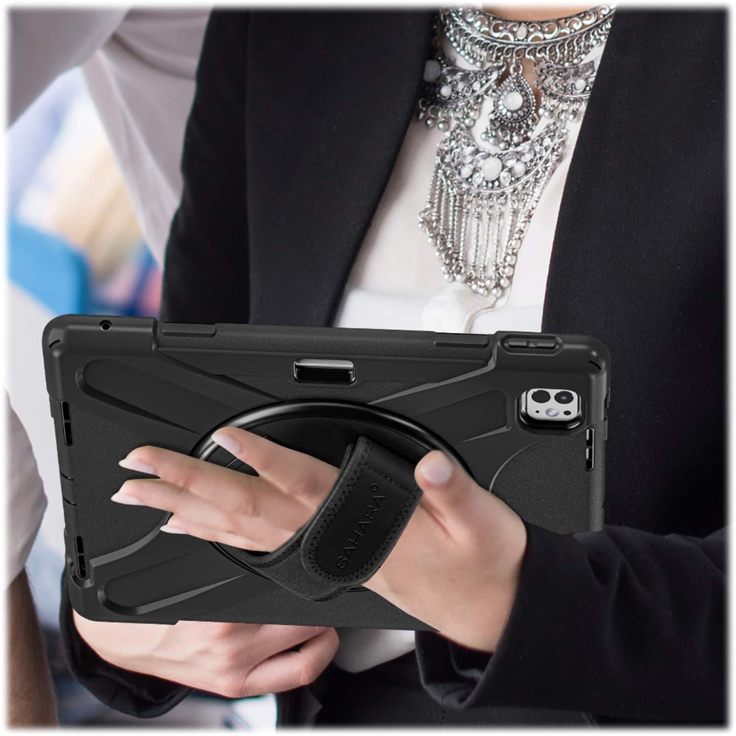 Alt View 17. SaharaCase - Raider-X Series Heavy-Duty Case for Apple iPad Pro (M4 2024/M5 2025) 13" - Scorpion Black.