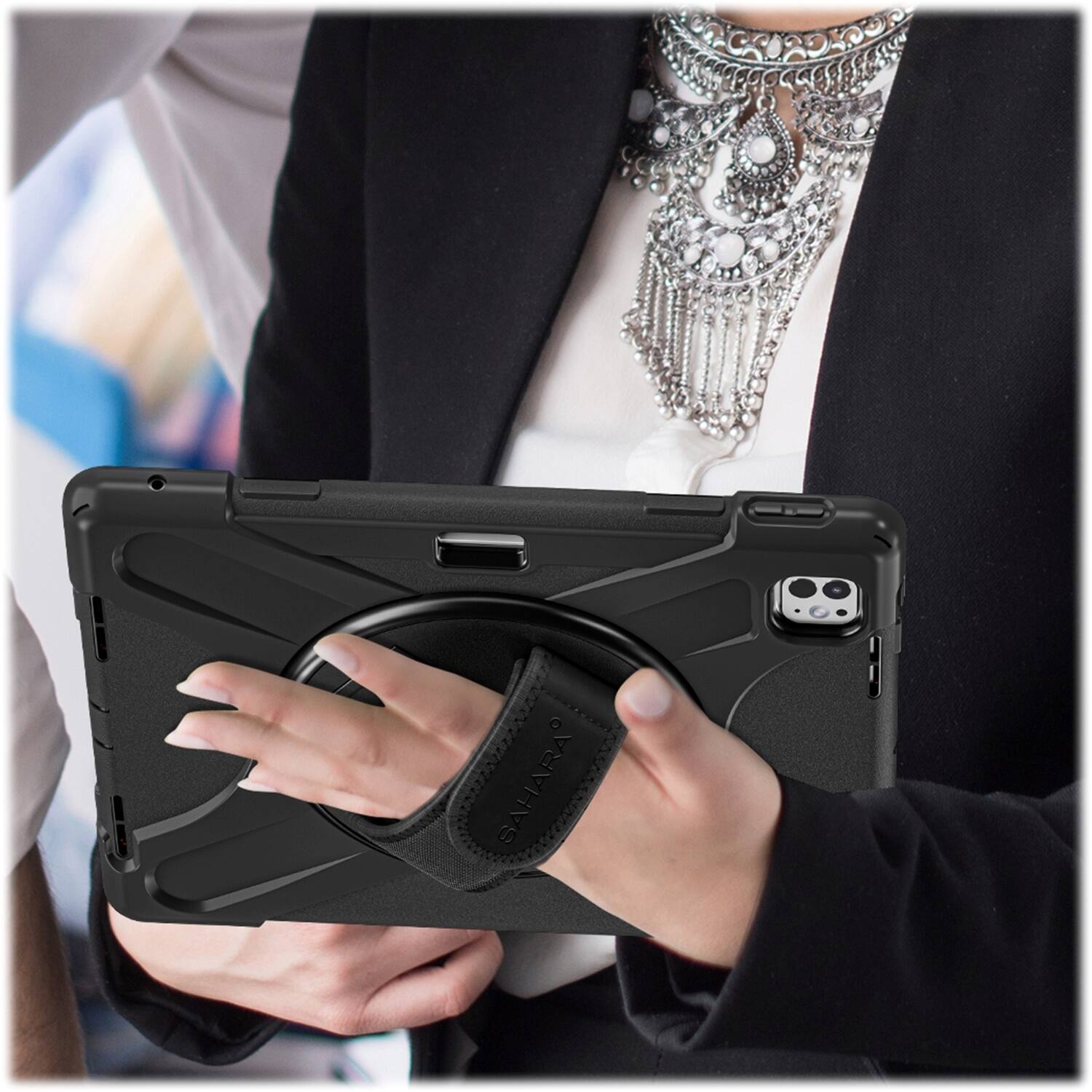 Alt View 17. SaharaCase - Raider-X Series Heavy-Duty Case for Apple iPad Pro (M4 2024/M5 2025) 13" - Scorpion Black.