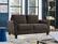 Alt View 2. Lifestyle Solutions - Westin Two Seat Curved Arm Microfiber Loveseat - Coffee.