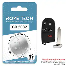 RomeTech - Replacement Battery for Key Fob - Jeep Grand Cherokee SRT 2015-2021