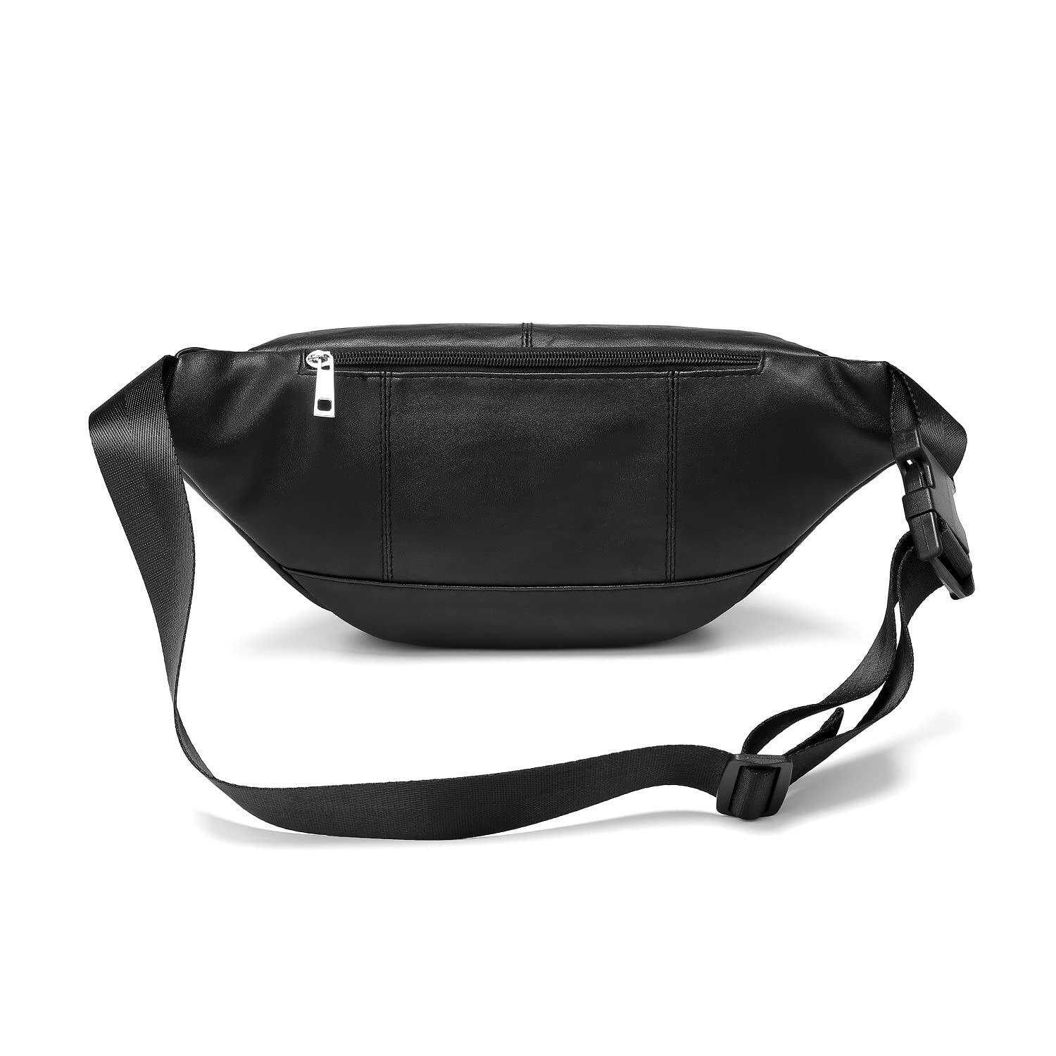 Alt View 1. Fabibe - Genuine Leather Large 7 Pocket Waist Pack With Organizer  Card Slots (black). MEASUREMENTS: 14 (max width including the. - Brown.