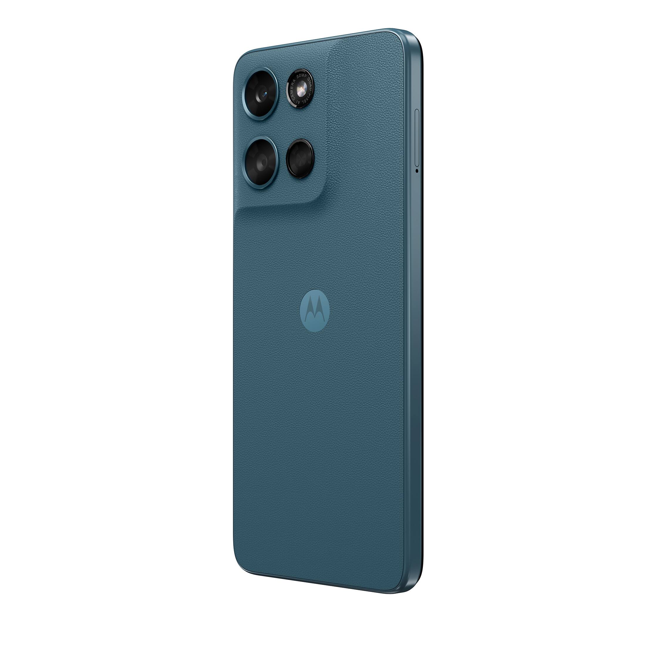 Left. AT&T Prepaid - moto g PLAY 2026 64GB Prepaid - PANTONE Tapestry.