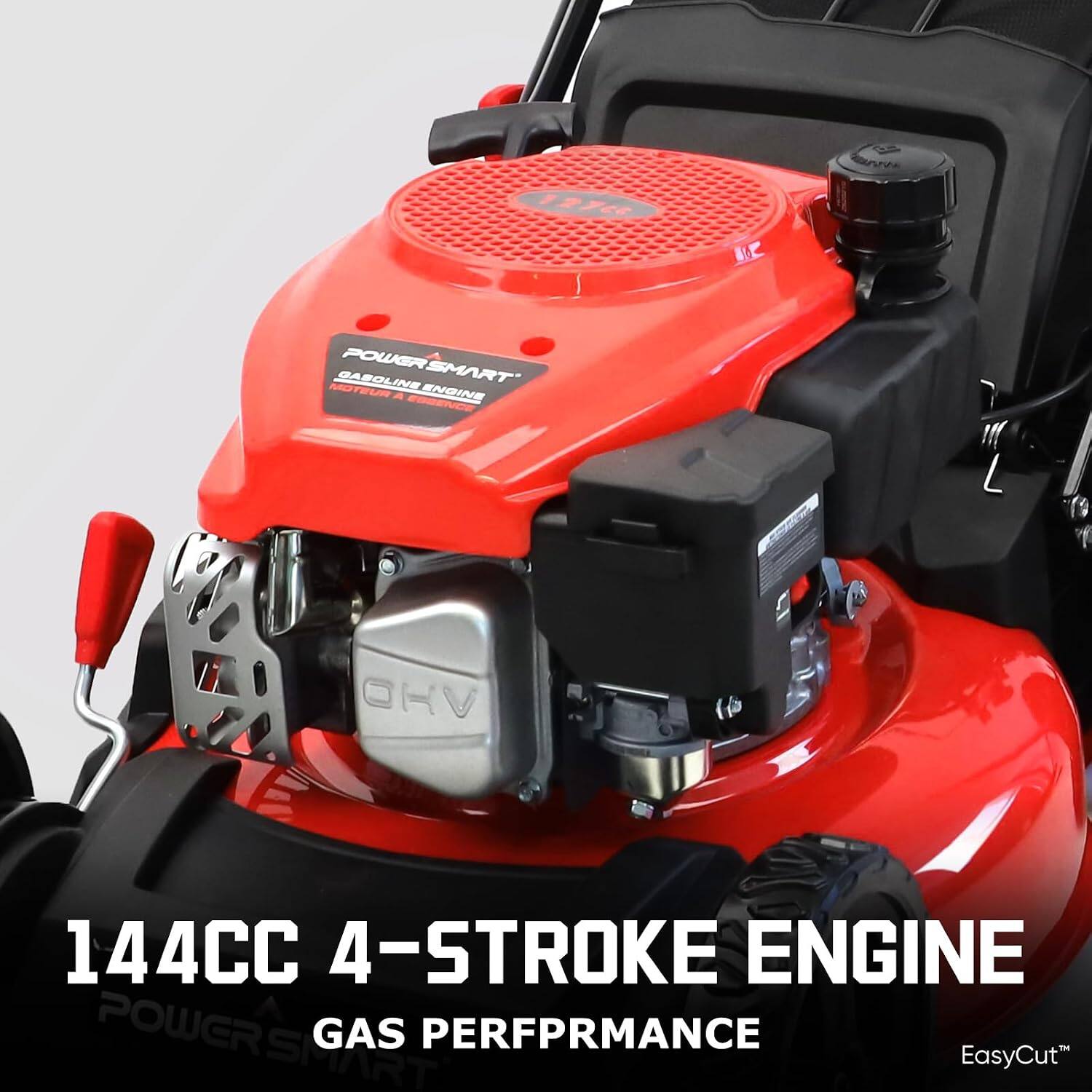 127cc  
IC  
MOTEUR GASOLINE POWERSMART A ENGINE ESSENCE  
OKV  
144CC 4-STROKE ENGINE A POWERSMART GAS PERFORMANCE EasyCut