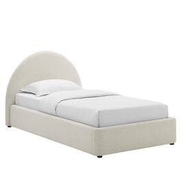 Modway - Resort Upholstered Fabric Arched Round Twin Platform Bed - White