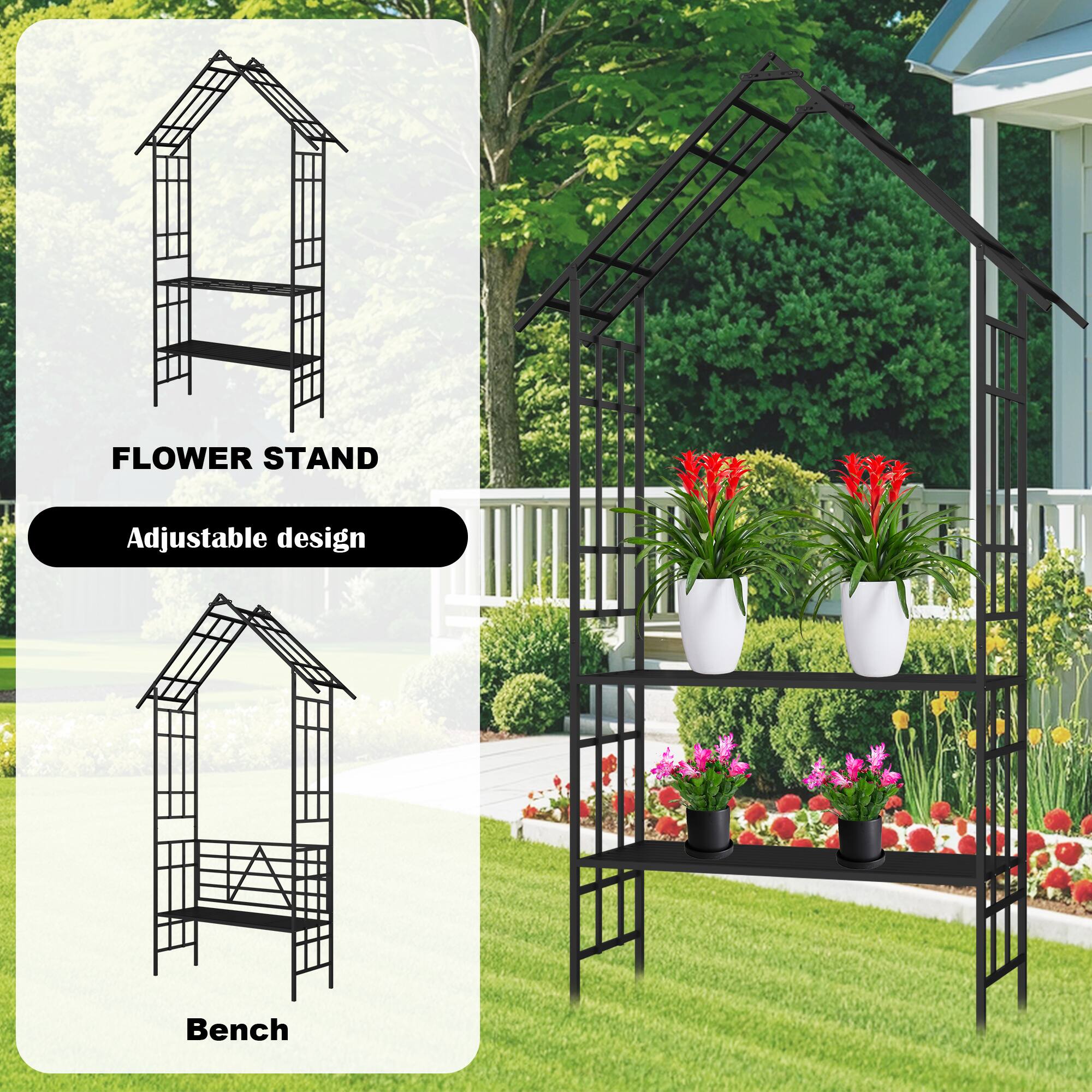 FLOWER STAND  
Adjustable design  
Bench
