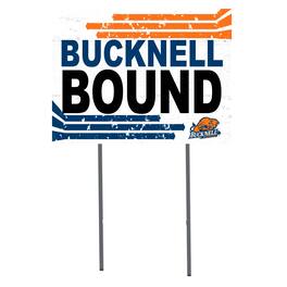 Jardine - Bucknell Bison 18'' x 24'' Bound Yard Sign - White
