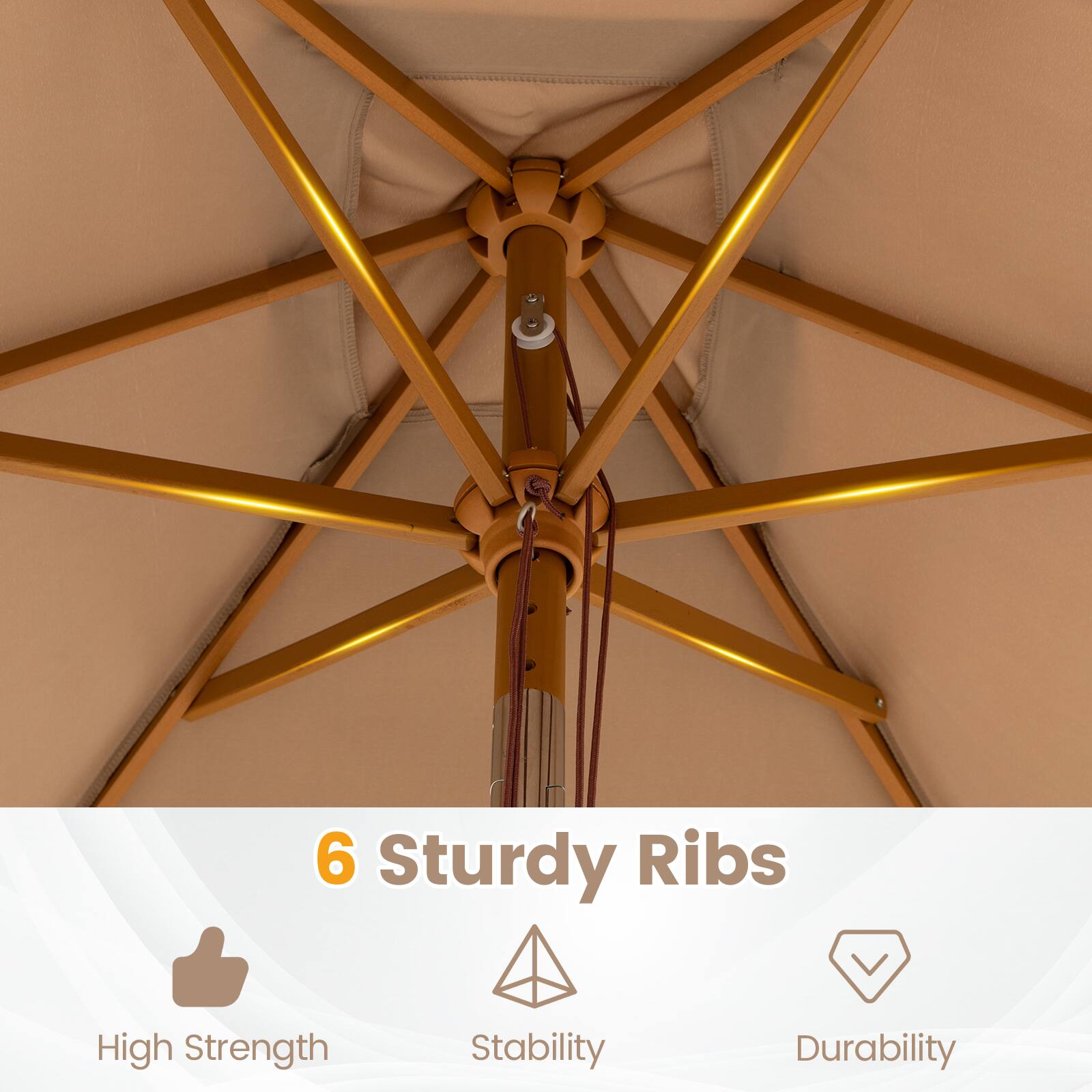 6 Sturdy Ribs  
High Strength  
Stability  
Durability