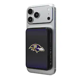 Keyscaper - Baltimore Ravens Wireless Magnetic Power Bank - Black