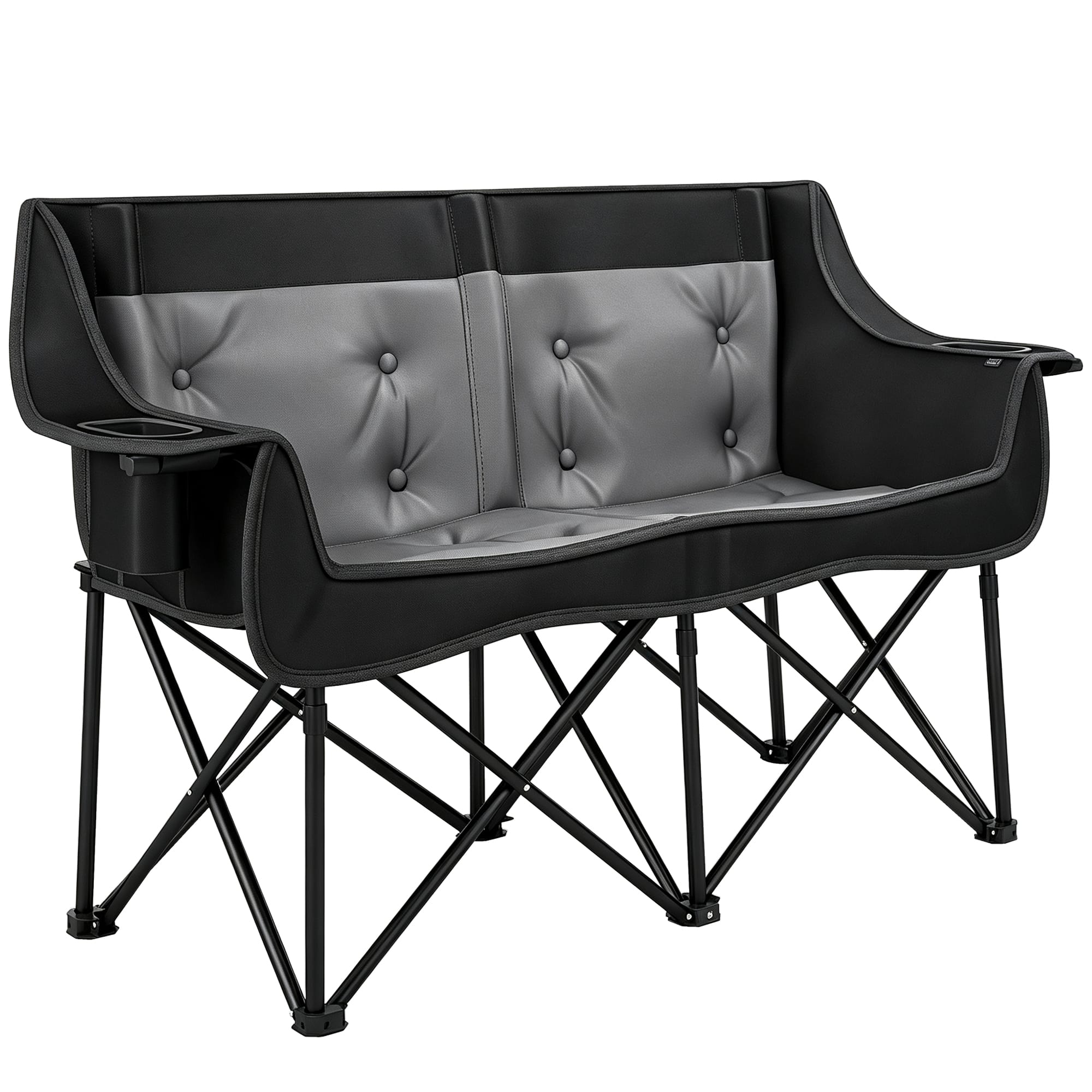 Outsunny - Double Camping Chair - Black