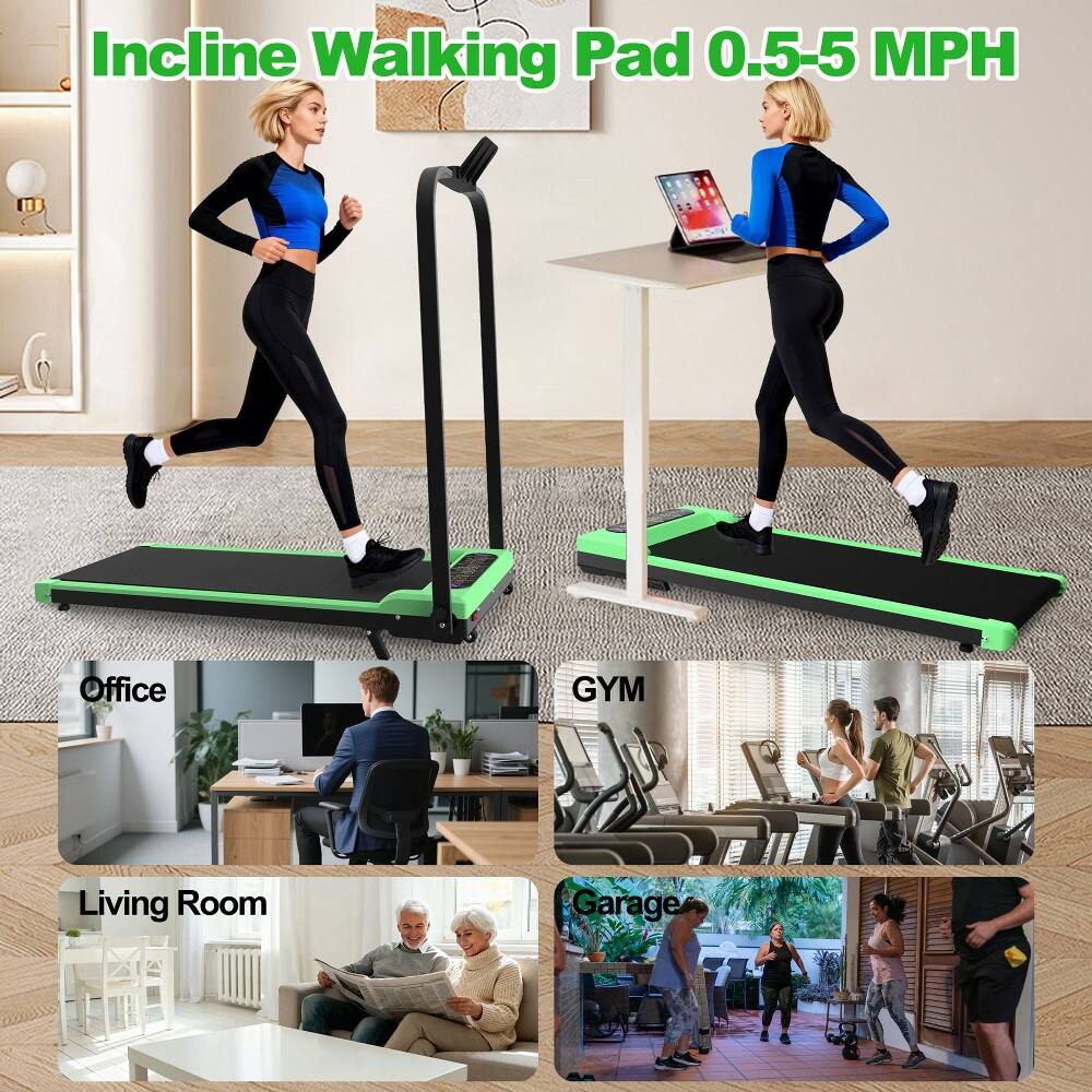 Incline Walking Pad 0.5-5 MPH

Office
GYM
Living Room
Garage