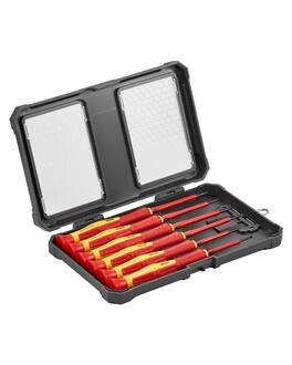 VEVOR - Insulated Screwdriver Set, 6-Piece Professional Electrical Screwdriver Set, 1000V Insulated Electrician Tool Set - Black + Orange/Red