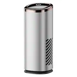 Cluzine - Silver Car Air Purifier, HEPA Filter, 3-Speed Touch Control, USB Powered, with Aromatherapy for Vehicle