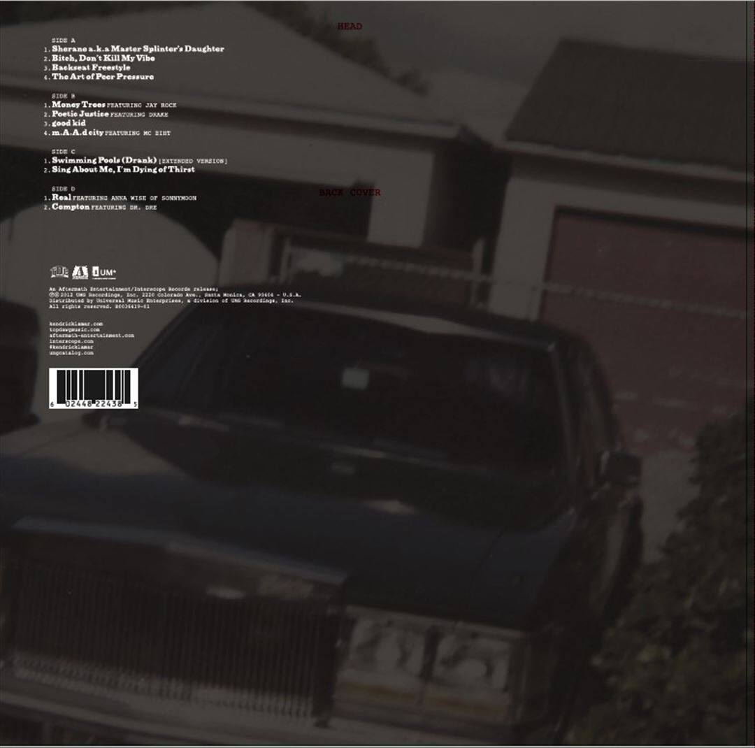 Back. good kid, m.A.A.d city [10th Anniversary Edition] [Translucent Milky Clear 2 LP] [LP].