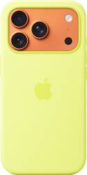Apple - iPhone 17 Pro Silicone Case with MagSafe - Neon Yellow - Front_Zoom