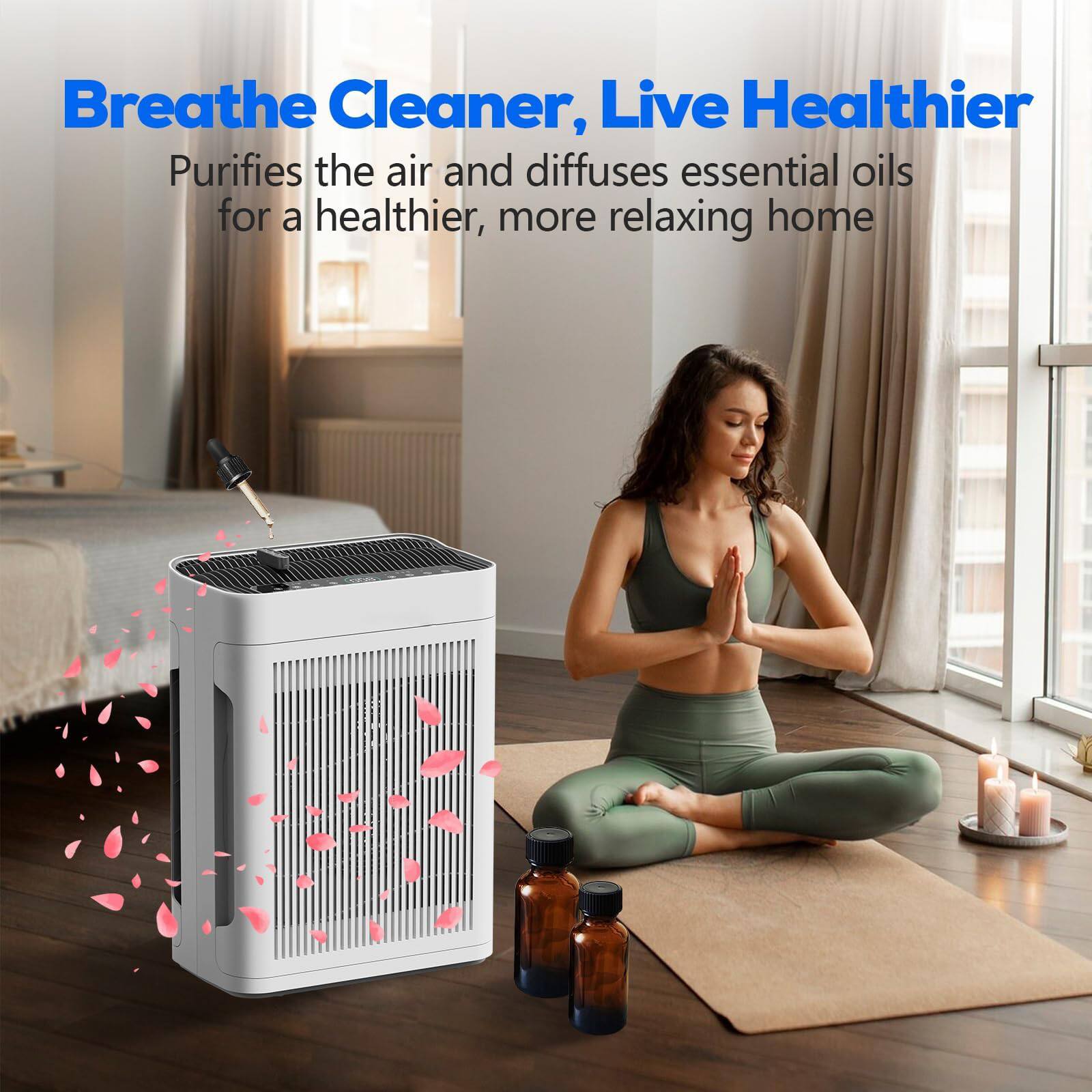Breathe Cleaner, Live Healthier

Purifies the air and diffuses essential oils for a healthier, more relaxing home