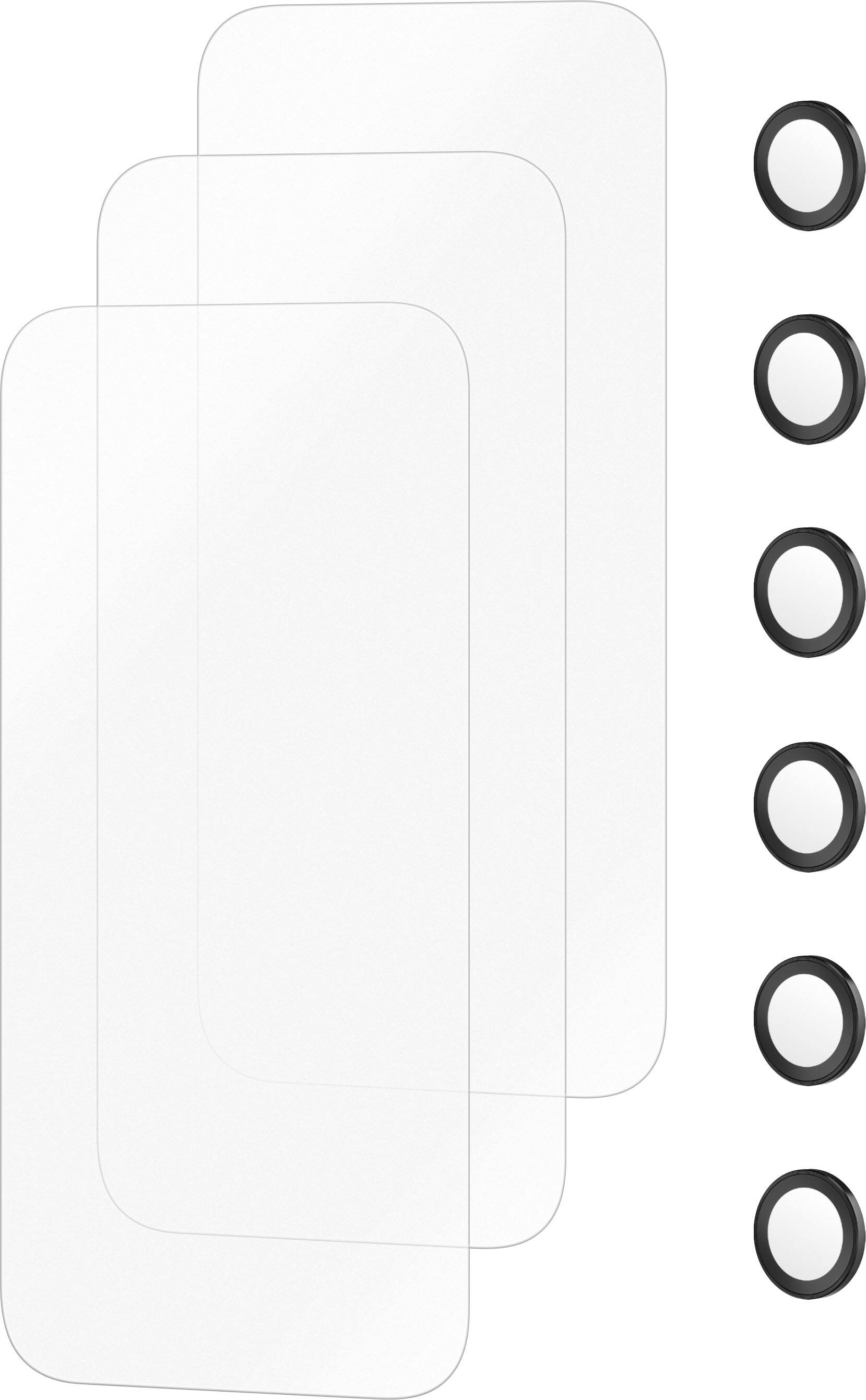 Alt View 12. Insignia™ - Glass Screen Protector with Lens Protection for Apple iPhone 17 Pro (3-Pack) - Clear.