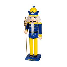 Evergreen Enterprises - Los Angeles Rams 12" Wooden Nutcracker Statue - Multicolor