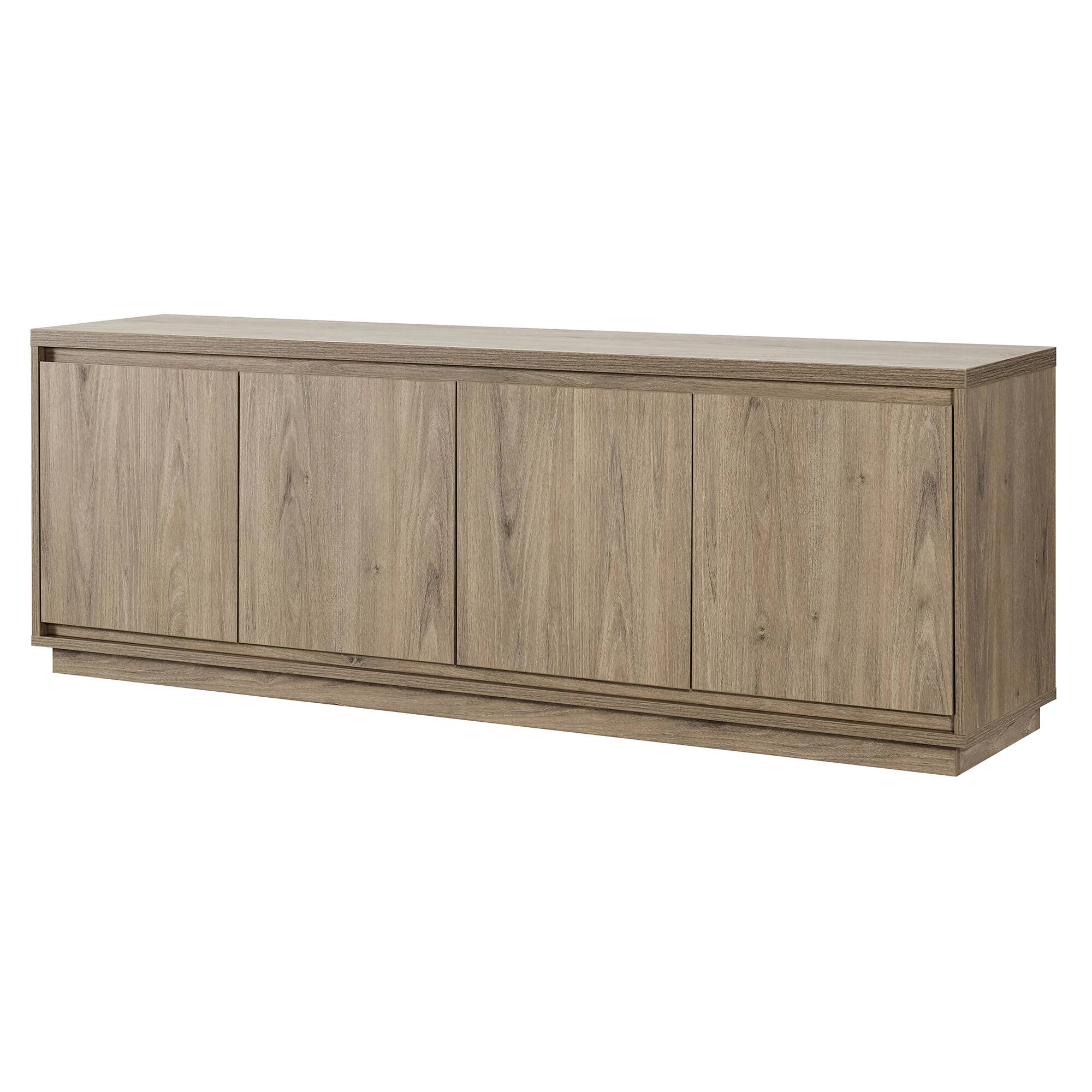 Alt View 14. Henn & Hart - Presque TV Stand for TV's up to 75" - Antiqued Gray Oak.