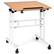 Front. Costway - 2-in-1 Sit to Stand Laptop Desk - White/Natural.