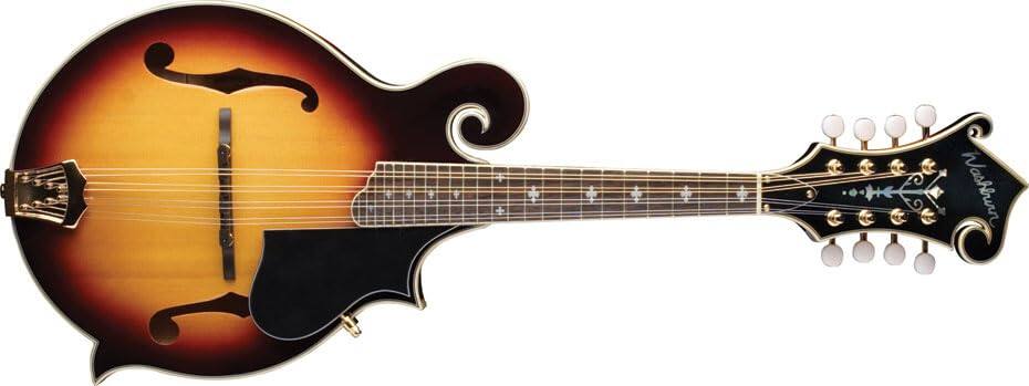Alt View 5. Washburn - Washburn M3SWK-D M3SW Americana Series F-Style Mandolin, Tobacco Sunburst - Tobacco Sunburst.