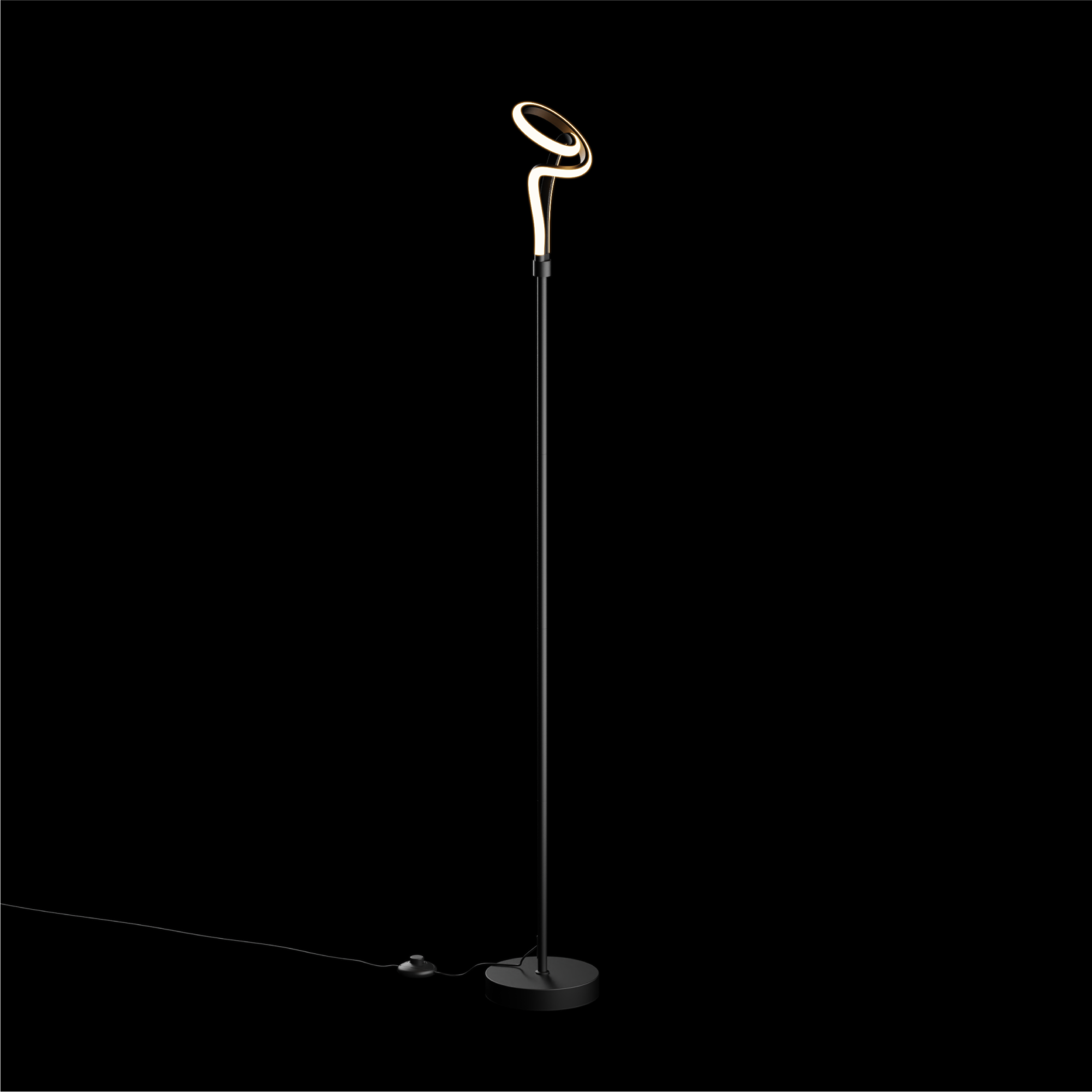 Infibrite - Modern Elegance 24W LED Floor Lamp 59 Inch, 3000K Soft Stepless Dimming, Integrated LED - White