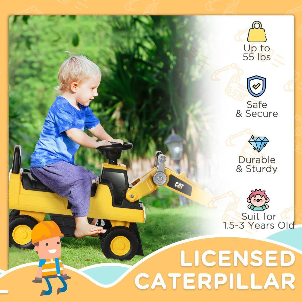 - Up to 55 lbs
- Safe & Secure
- Durable & Sturdy
- Suit for 1.5-3 Years Old
- Licensed Caterpillar