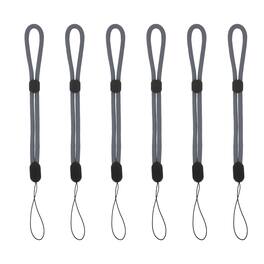Unique Bargains - Camera Wrist Strap, 6pcs Adjustable Nylon Wristlet Lanyard String for Camera Keys Keychain Phone USB Wallet - Dark Gray