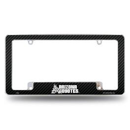 Rico Industries - Arizona Coyotes NHL Chrome Metal License Plate Frame with Carbon Fiber Design - Multi