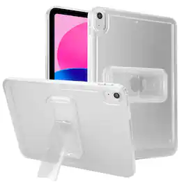 Dteck - Shockproof Matte Case for Apple iPad Air (M2) 11" 2024, Rugged Slim Protective Cover with Kickstand and Raised Edges - Clear